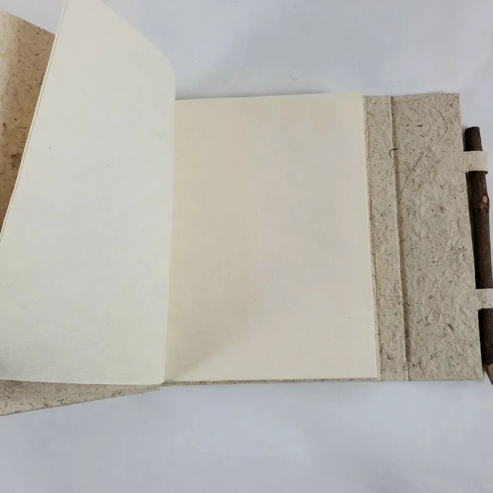 Handmade Seeded Recycled Texture Notebook Journal 56 Pages & Pencil Sketchbook